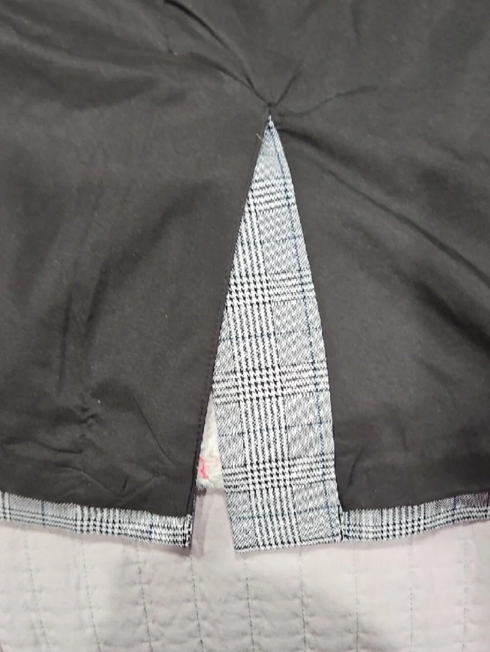 Steve Madden Gray Plaid Single-Button Blazer